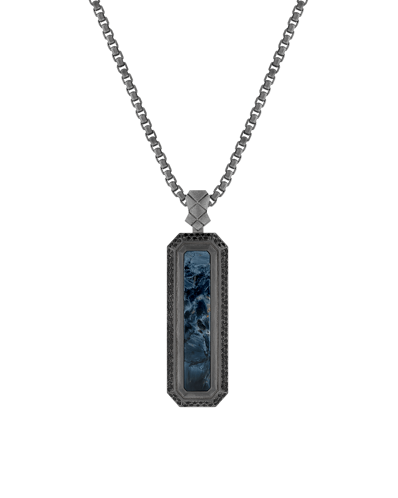 Molu Siyah Pırlantalı Pietersite Taşlı Kolye