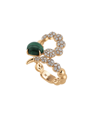 Tropica Pırlantalı Malahitli Yaylı Yüzük