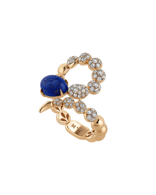 Tropica Pırlantalı Lapis Lazuli Yaylı Yüzük