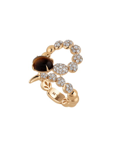 Tropica Pırlantalı Kaplan Gözü Taşlı Yaylı Yüzük