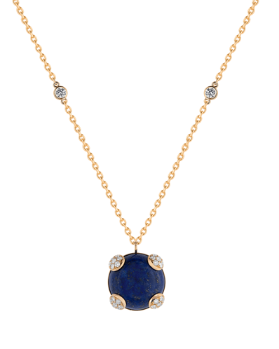 Tropica Colors Pırlantalı Lapis Lazuli Kolye