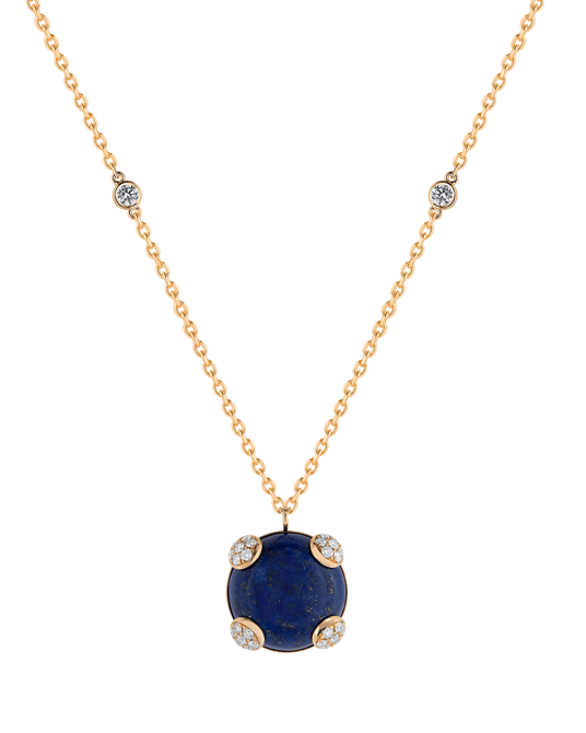 Tropica Colors Pırlantalı Lapis Lazuli Kolye