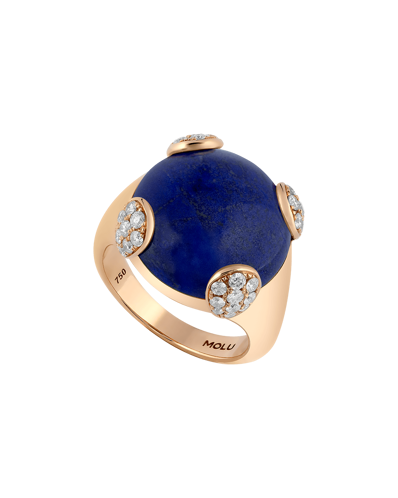 Tropica Colors Pırlantalı Lapis Lazuli Küpe