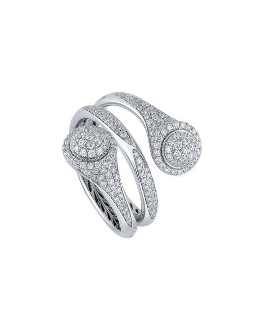 Tropica Pırlantalı Üç Sıra İnce Yüzük