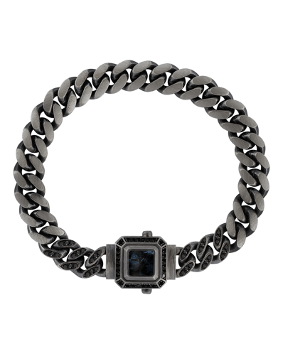 Legend Siyah Pırlantalı Pietersite Taşlı Zincir Bilezik