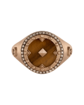 Picture of Legend Brown Diamond Tiger Eye Gold Little Finger Ring