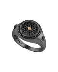 Picture of Legend Black Diamond Silver Ring