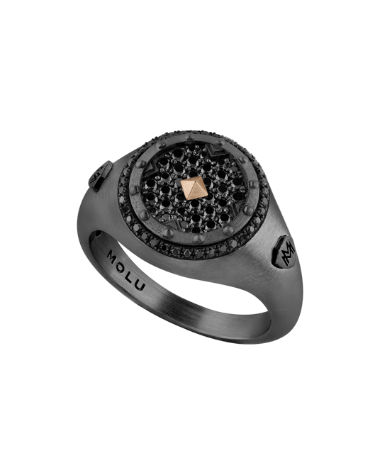 Picture of Legend Black Diamond Silver Ring