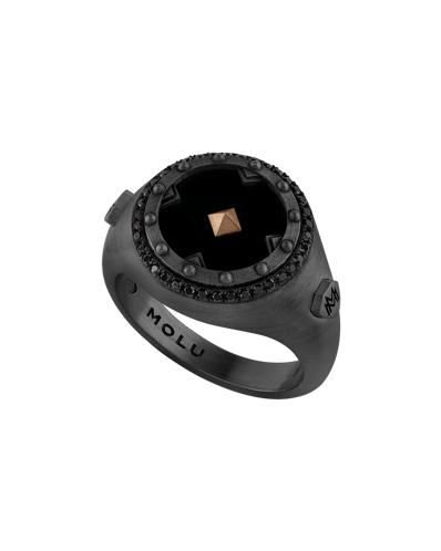 Picture of Legend Brown Diamond Silver Little Finger Ring