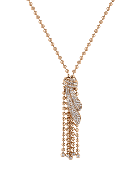 Today's Princess Pırlantalı 18 Ayar Pembe Altın Sallantılı Kolye KL-8446-026