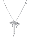 Today's Princess Pırlantalı 18 Ayar Beyaz Altın Sallantılı Kurdele Kolye KL-8426-026