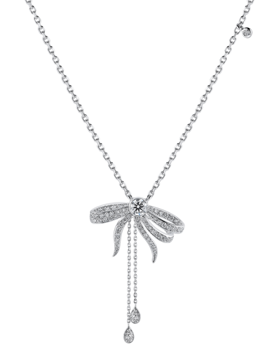 Today's Princess Pırlantalı 18 Ayar Beyaz Altın Sallantılı Kurdele Kolye KL-8426-026