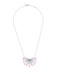 Today's Princess Pırlantalı 18 Ayar Beyaz Altın Pembe Safirli Kolye KL-8430-A-026